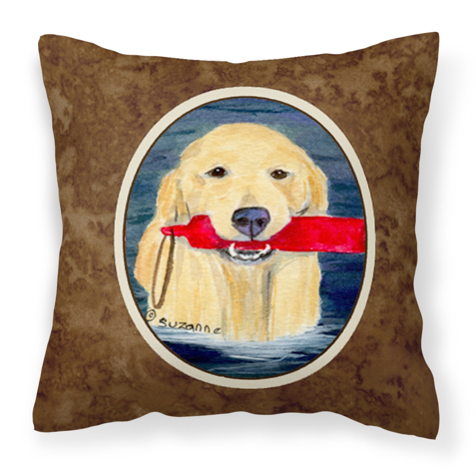 Carolines Treasures SS8868PW1414 Golden Retriever Decorative Canvas Fabric Pillow, Large, Multicolor