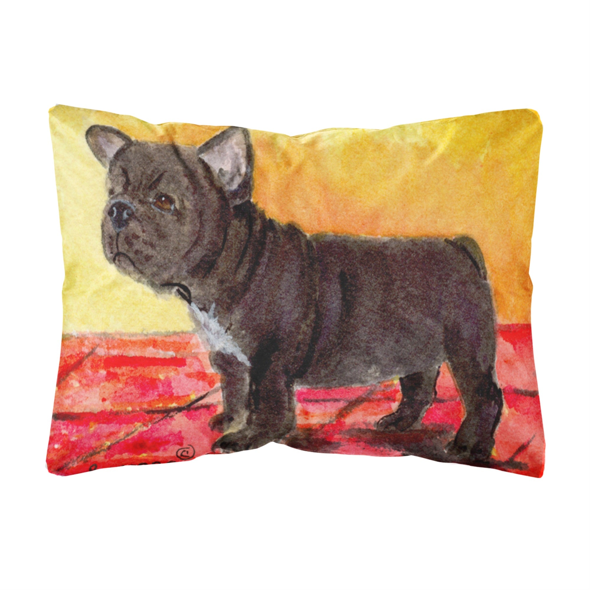Carolines Treasures SS8869PW1216 French Bulldog Decorative Canvas Fabric Pillow, Large, Multicolor