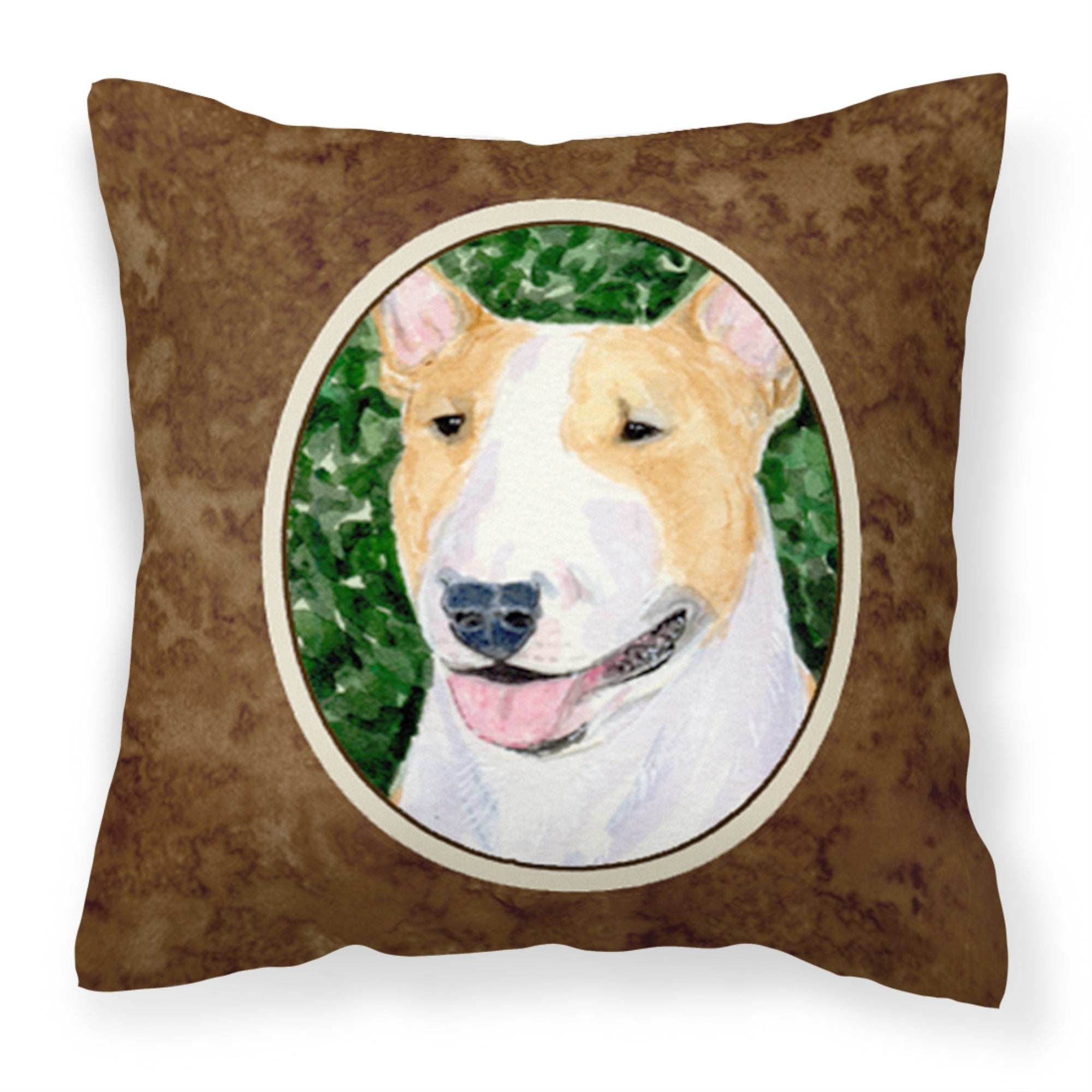 Carolines Treasures SS8873PW1414 Bull Terrier Decorative Canvas Fabric Pillow, Large, Multicolor