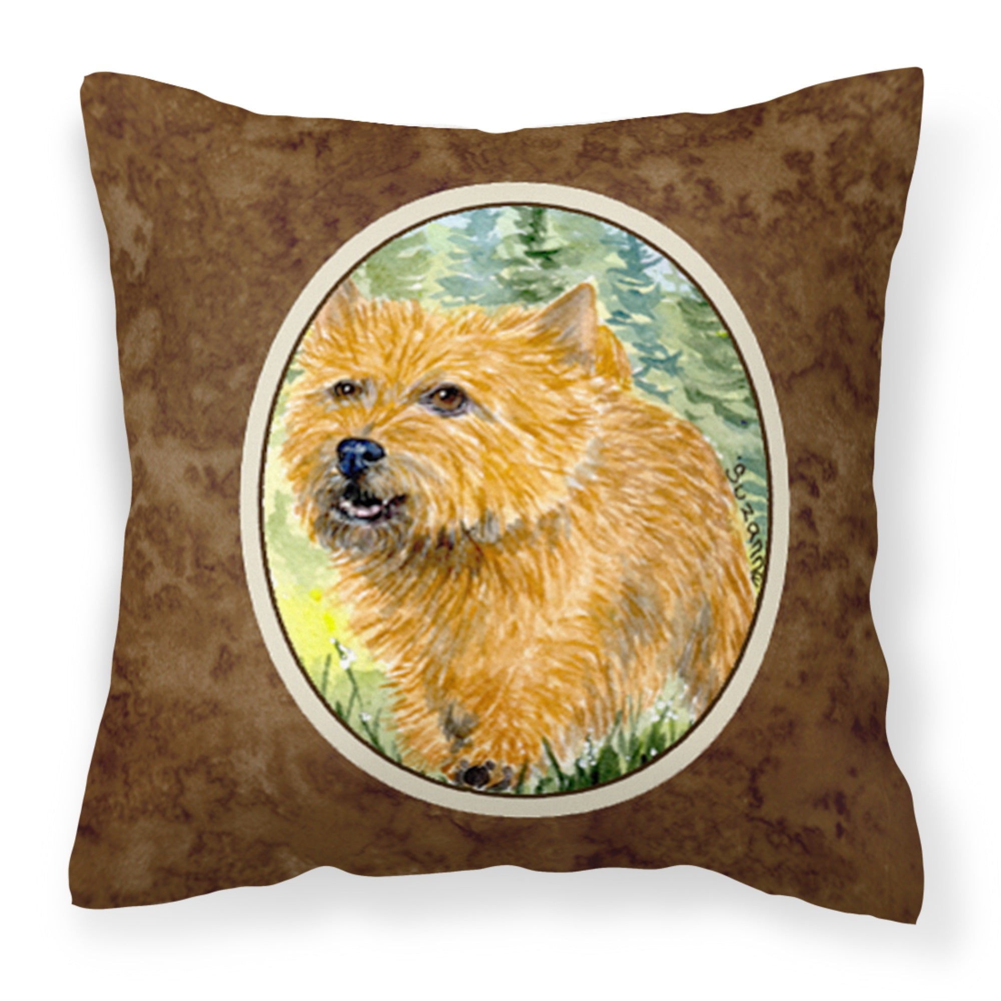 Carolines Treasures SS8878PW1414 Norwich Terrier Decorative Canvas Fabric Pillow, Large, Multicolor