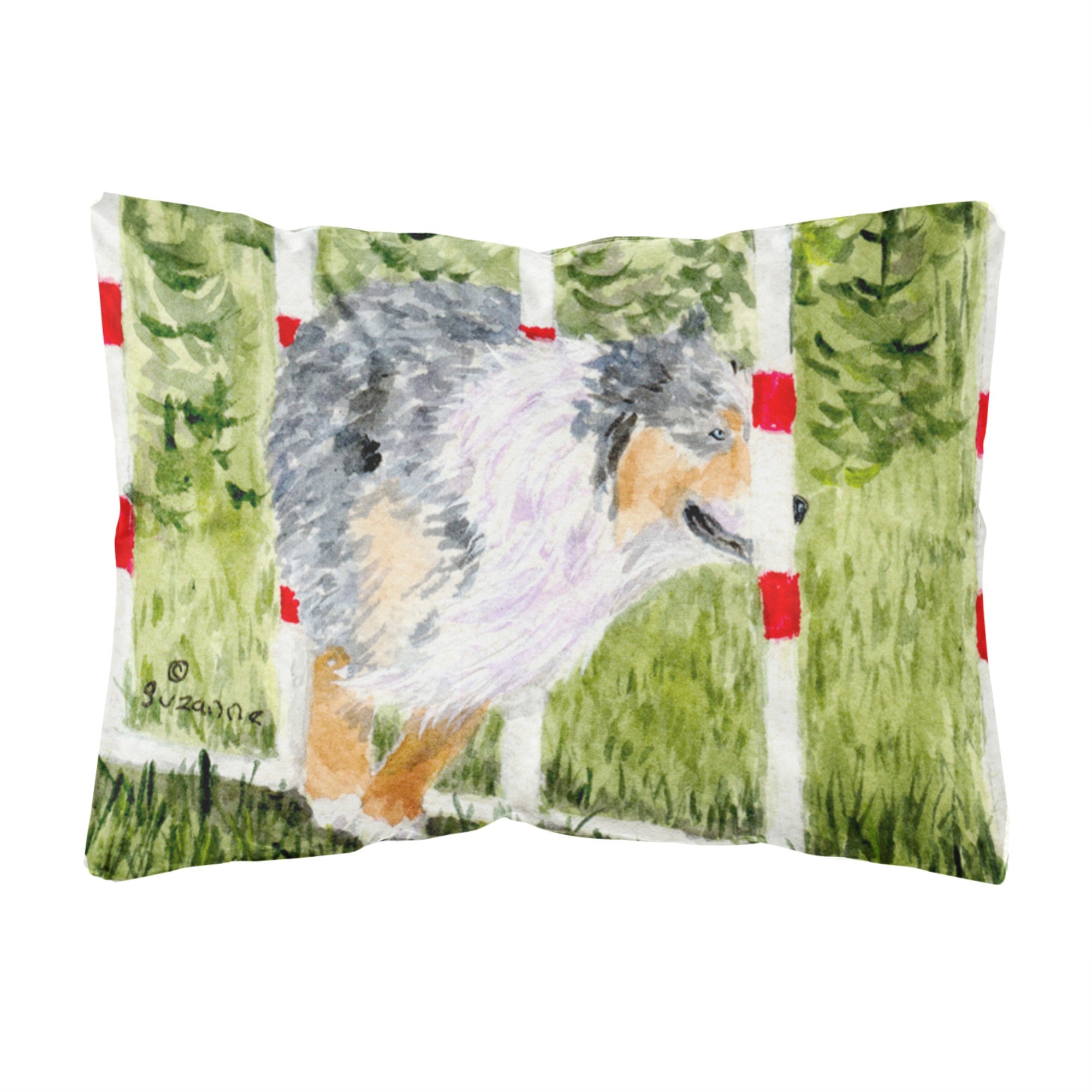 Carolines Treasures SS8885PW1216 Australian Shepherd Decorative Canvas Fabric Pillow, Large, Multicolor