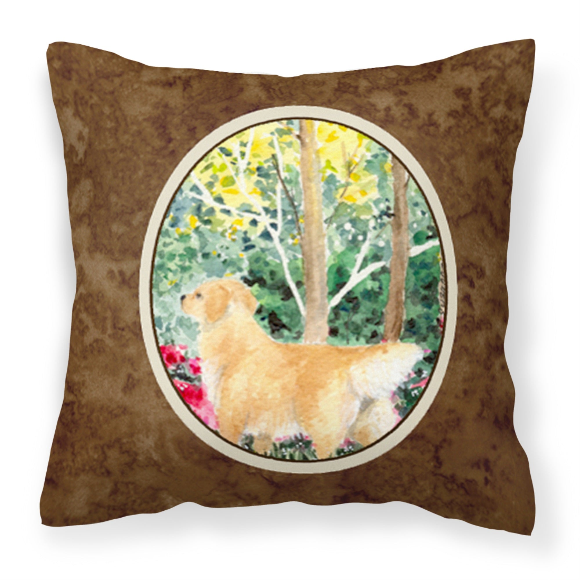 Carolines Treasures SS8886PW1414 Golden Retriever Decorative Canvas Fabric Pillow, Large, Multicolor