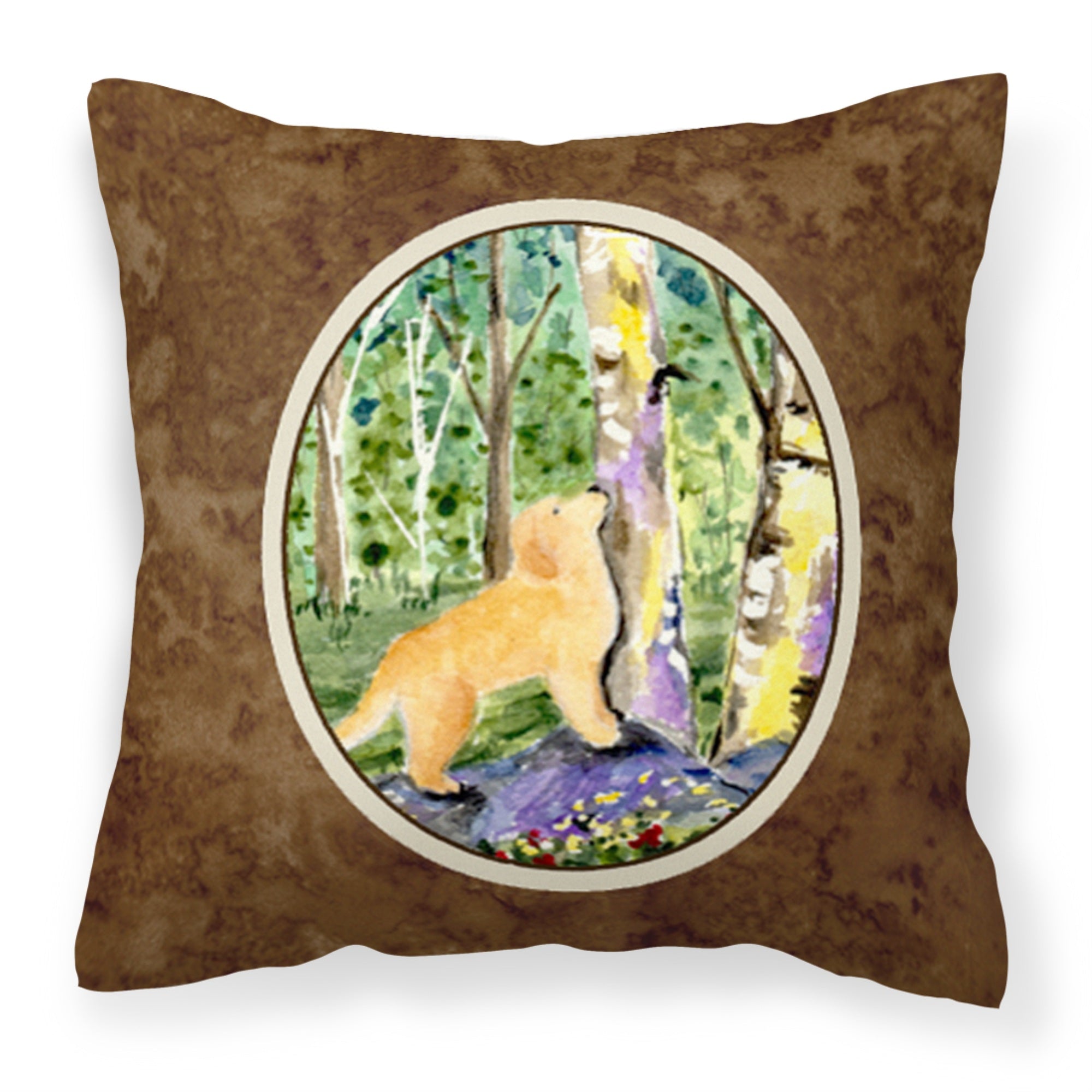 Carolines Treasures SS8887PW1414 Golden Retriever Decorative Canvas Fabric Pillow, Large, Multicolor