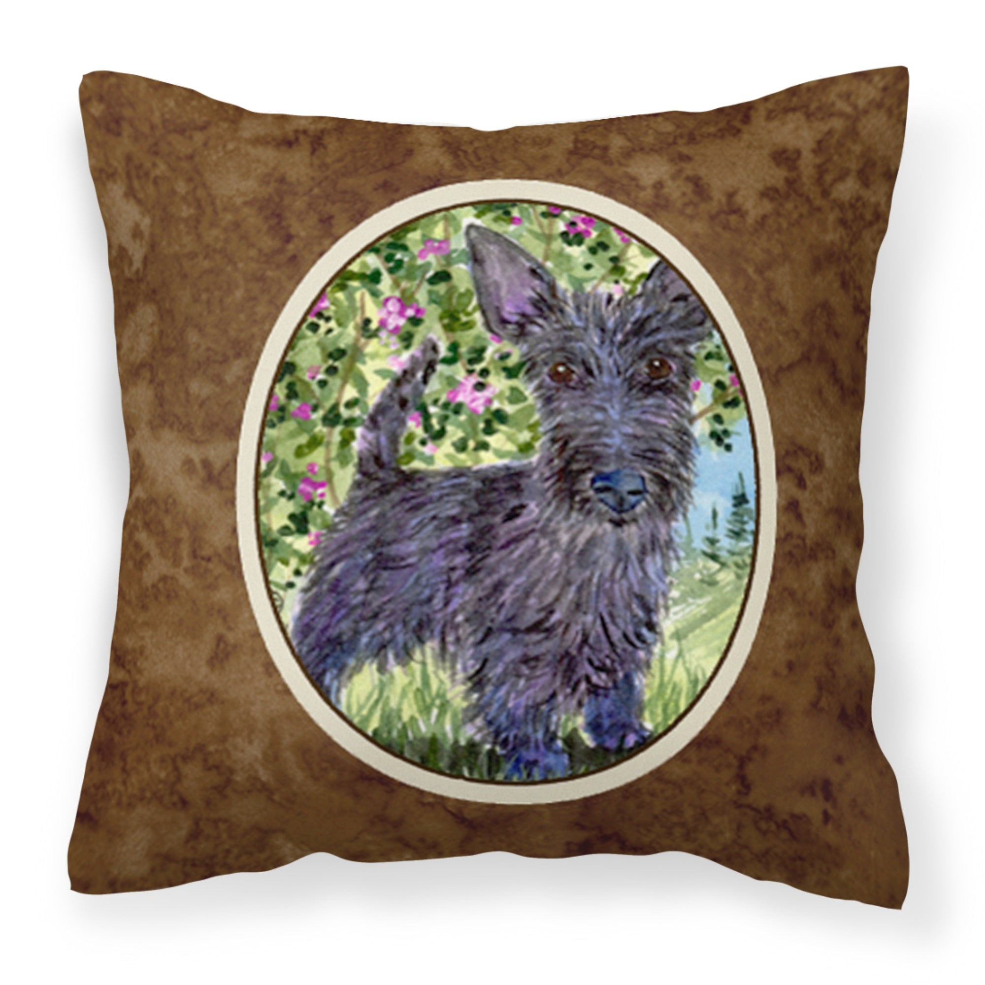 Carolines Treasures SS8889PW1414 Scottish Terrier Decorative Canvas Fabric Pillow, Large, Multicolor