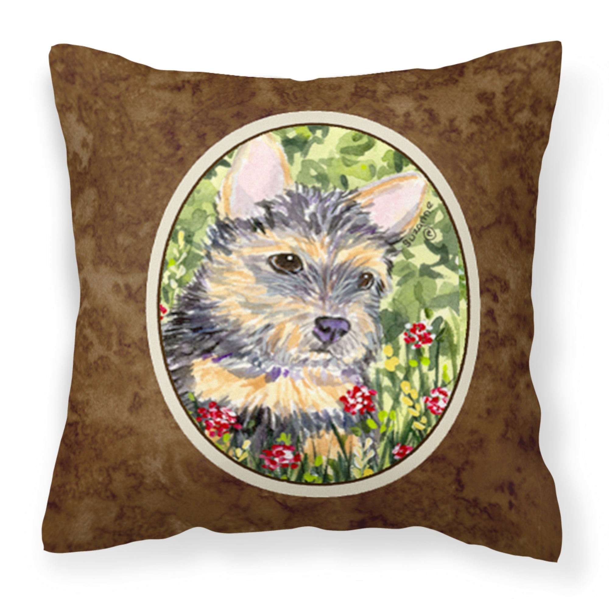 Carolines Treasures SS8893PW1414 Norwich Terrier Decorative Canvas Fabric Pillow, Large, Multicolor