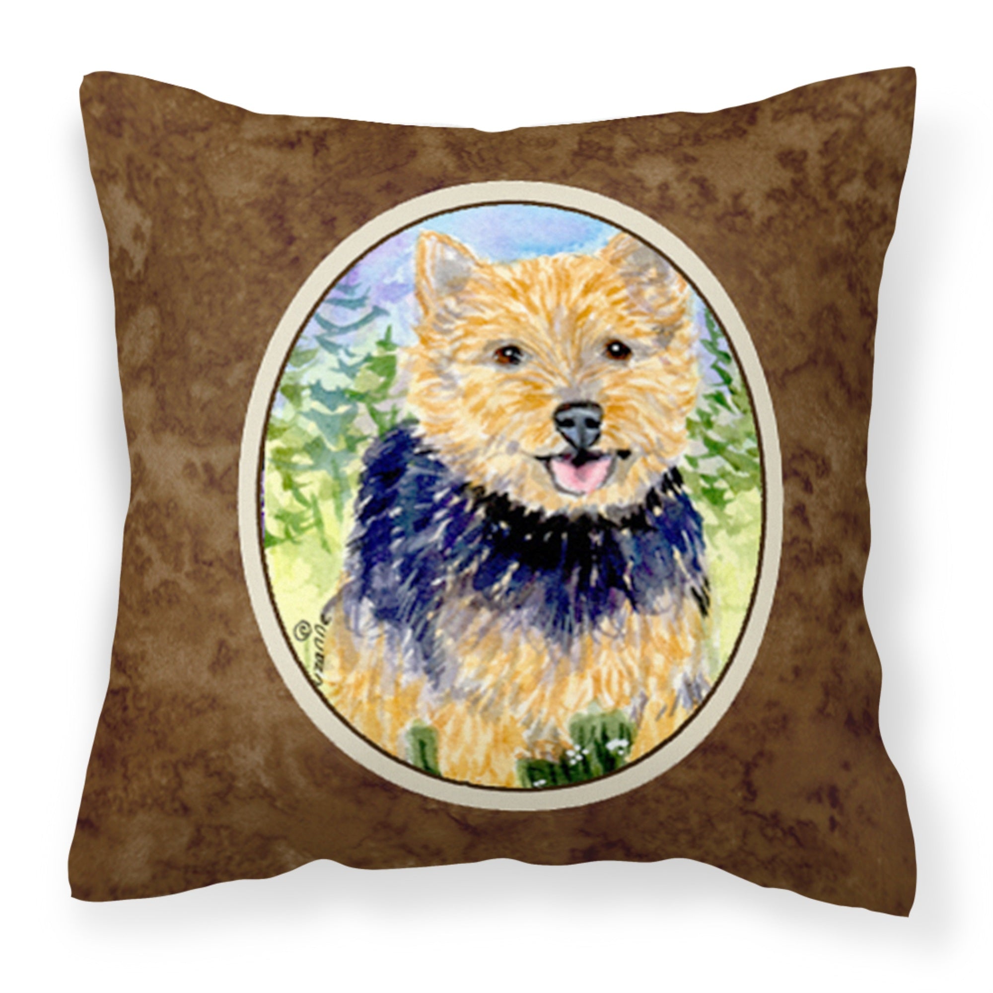 Carolines Treasures SS8894PW1414 Norwich Terrier Decorative Canvas Fabric Pillow, Large, Multicolor
