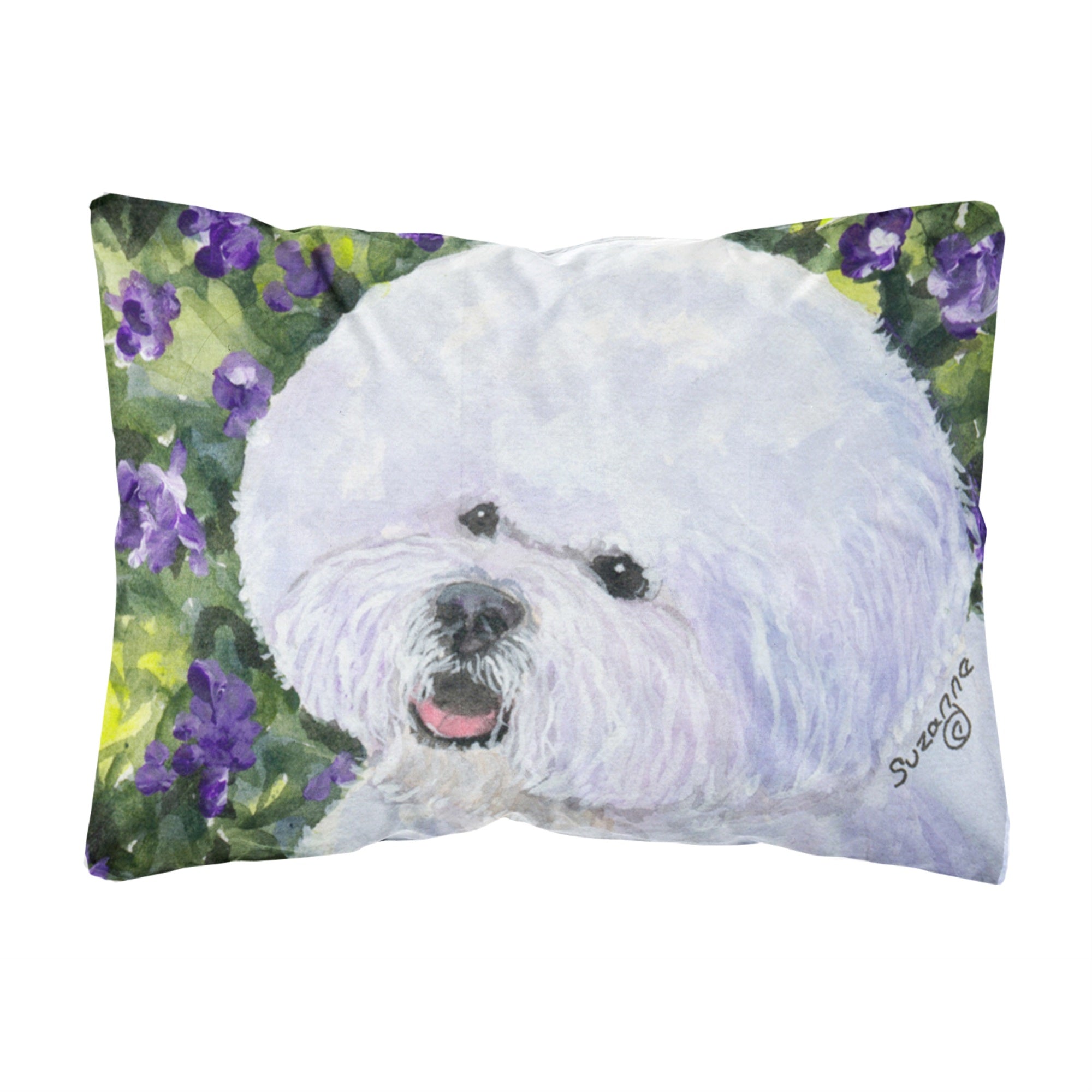 Carolines Treasures SS8897PW1216 Bichon Frise Decorative Canvas Fabric Pillow, Large, Multicolor