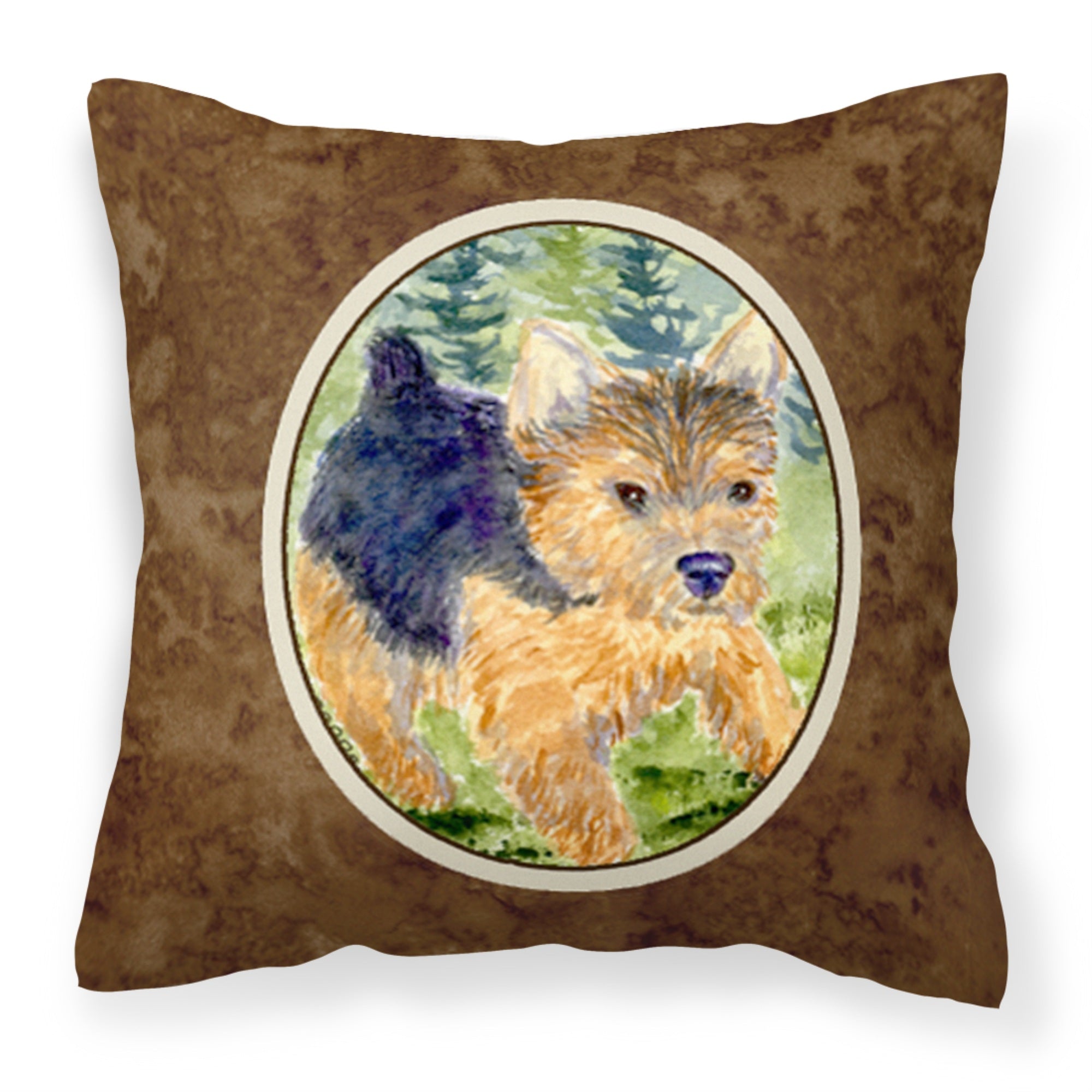Carolines Treasures SS8907PW1414 Norwich Terrier Decorative Canvas Fabric Pillow, Large, Multicolor