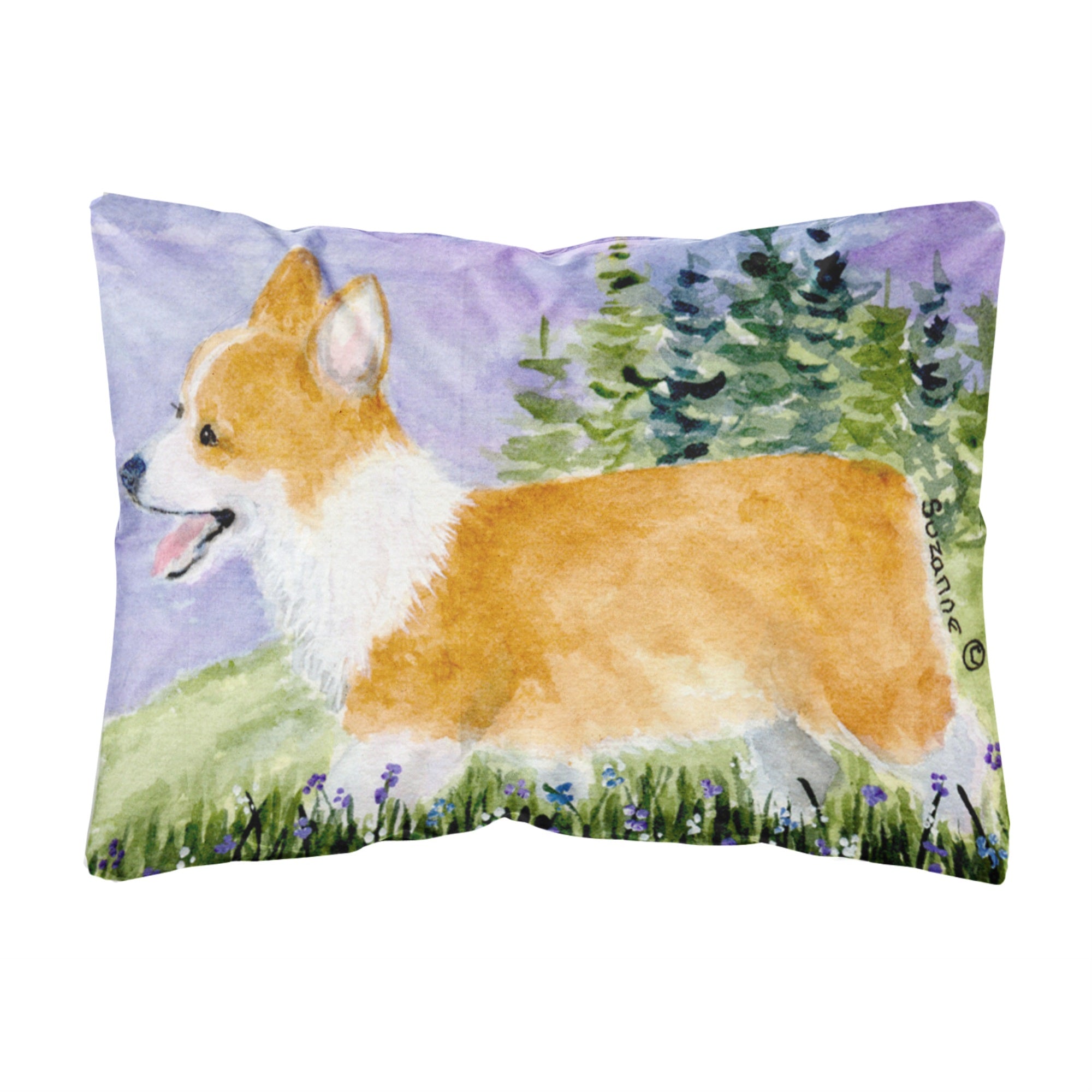 Carolines Treasures SS8912PW1216 Corgi Decorative Canvas Fabric Pillow, Large, Multicolor