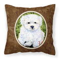 Carolines Treasures SS8913PW1414 Bichon Frise Decorative Canvas Fabric Pillow, Large, Multicolor