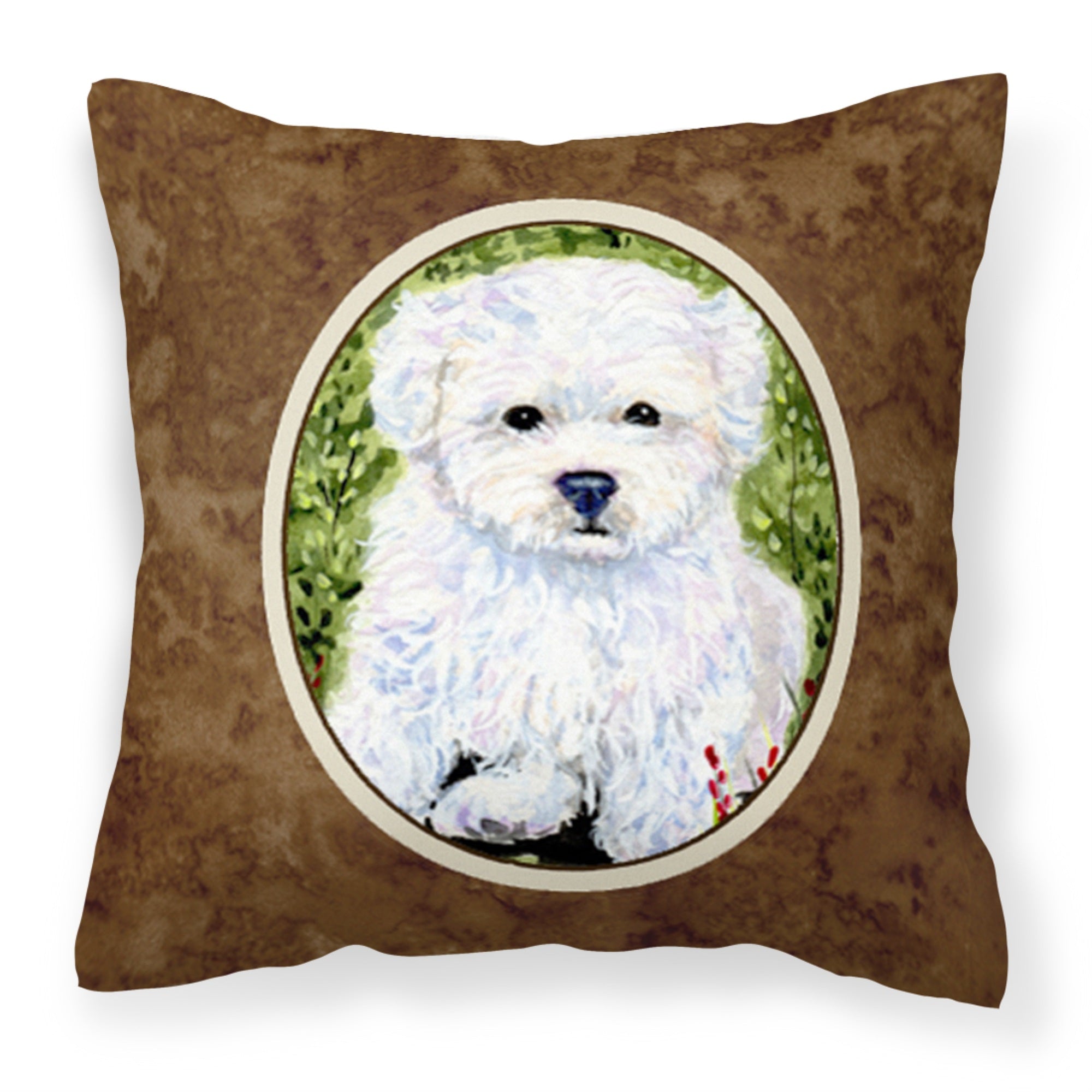 Carolines Treasures SS8913PW1414 Bichon Frise Decorative Canvas Fabric Pillow, Large, Multicolor