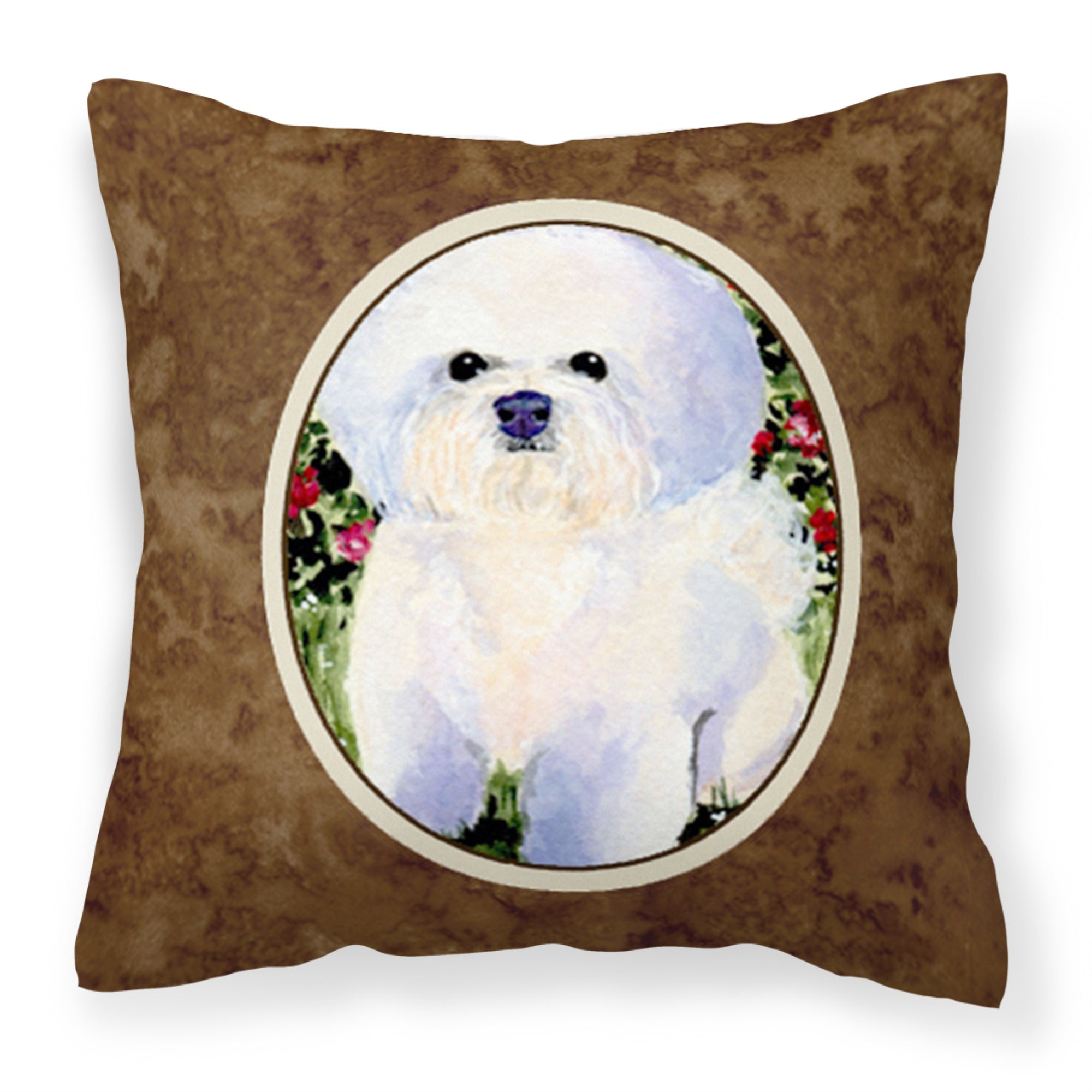 Carolines Treasures SS8914PW1414 Bichon Frise Decorative Canvas Fabric Pillow, Large, Multicolor
