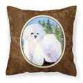 Carolines Treasures SS8916PW1414 Bichon Frise Decorative Canvas Fabric Pillow, Large, Multicolor