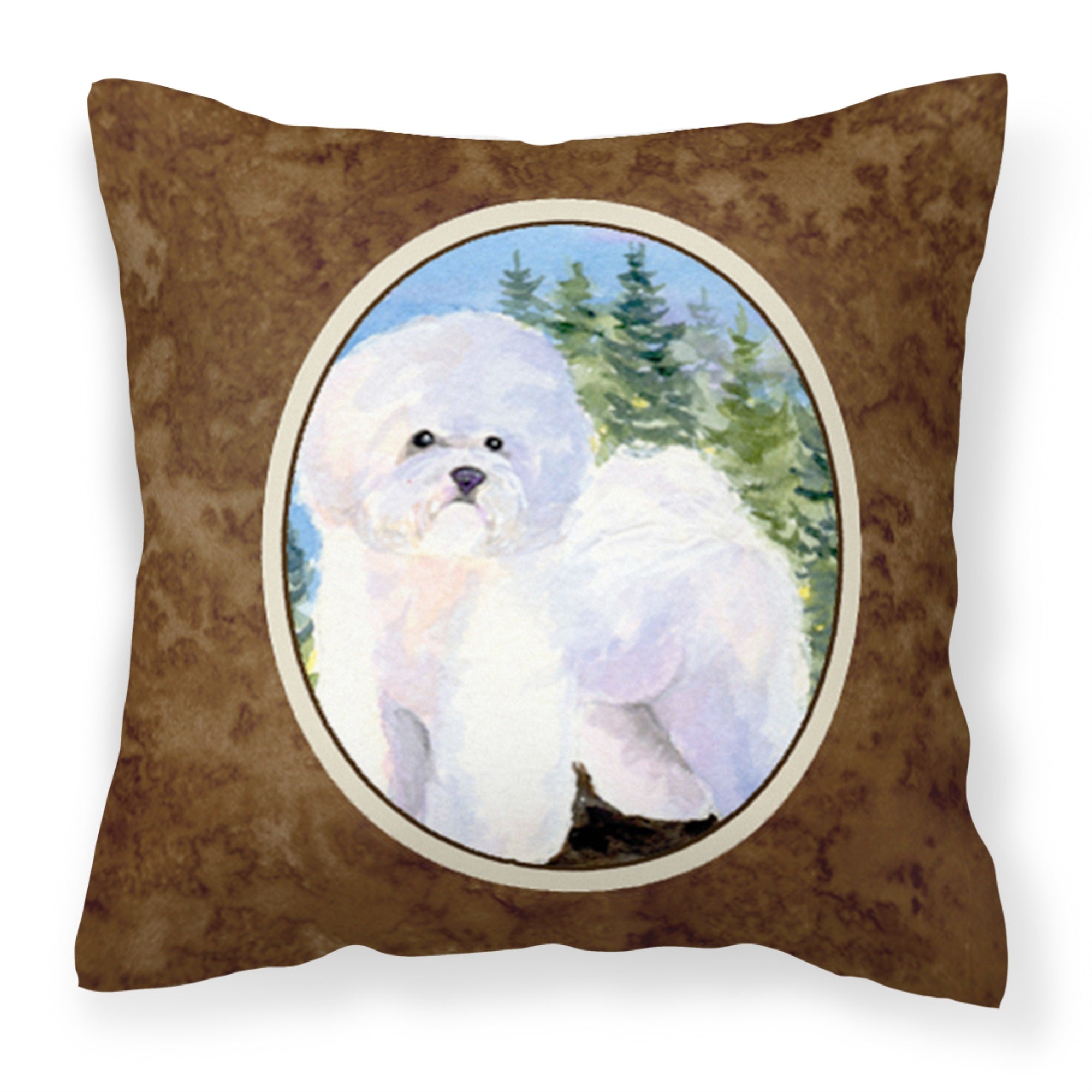 Carolines Treasures SS8916PW1414 Bichon Frise Decorative Canvas Fabric Pillow, Large, Multicolor
