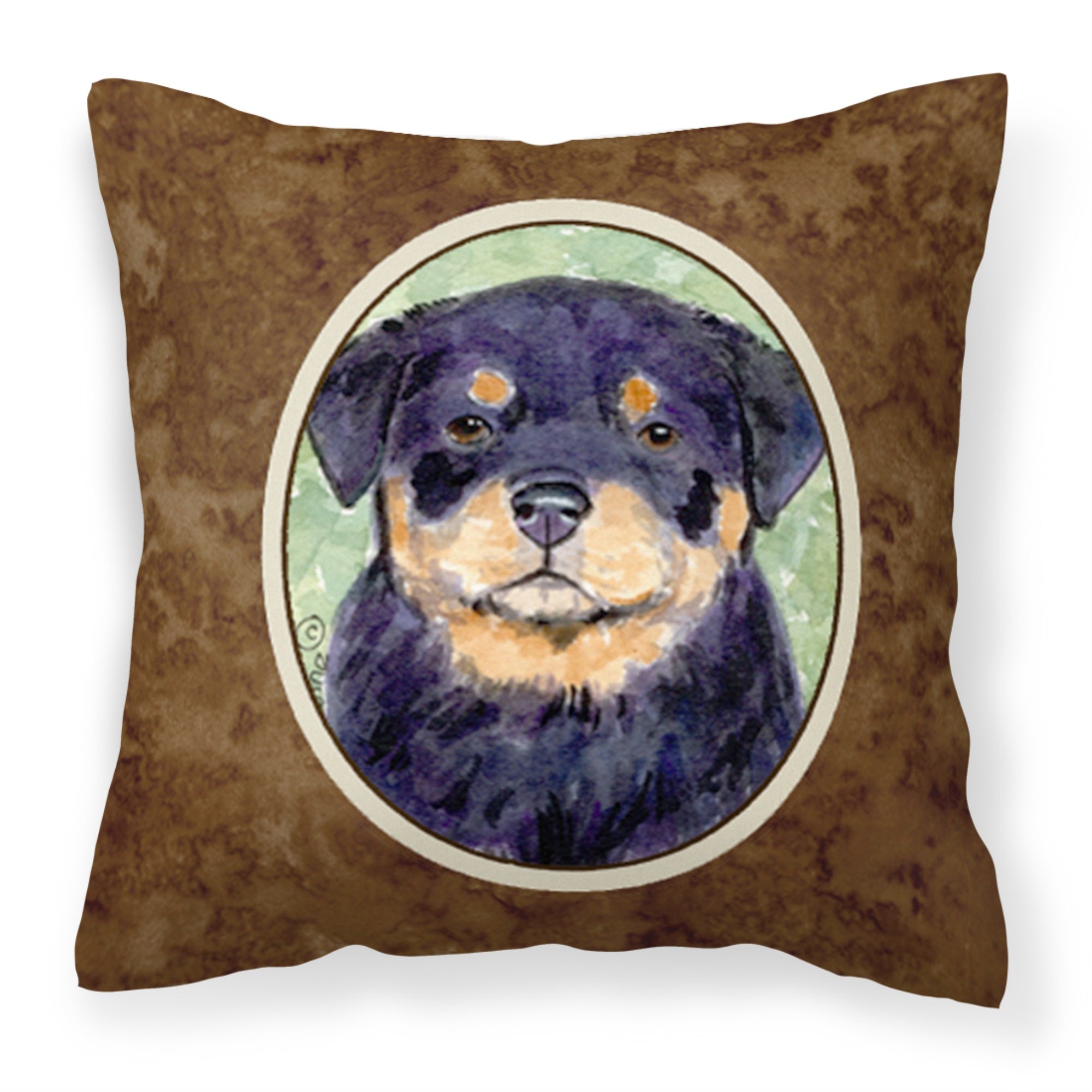 Carolines Treasures SS8929PW1414 Rottweiler Decorative Canvas Fabric Pillow, Large, Multicolor