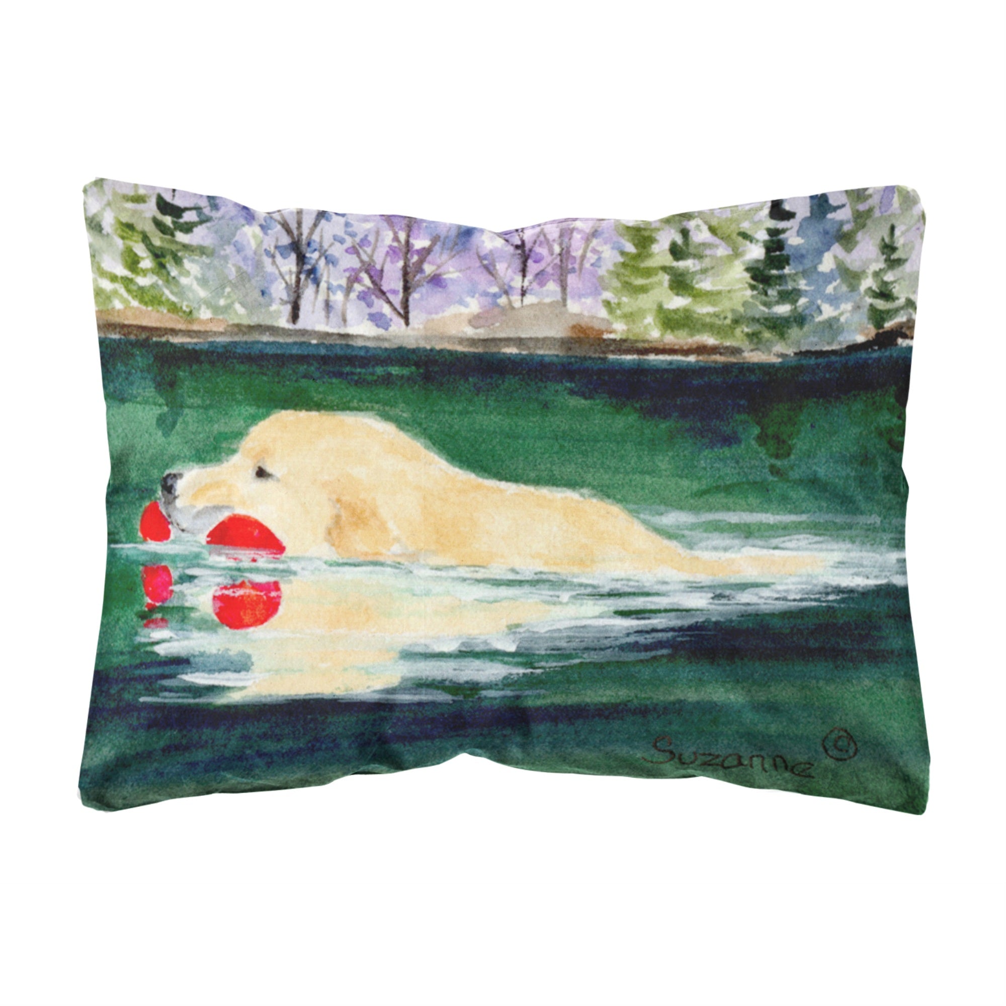 Carolines Treasures SS8935PW1216 Golden Retriever Decorative Canvas Fabric Pillow, Large, Multicolor