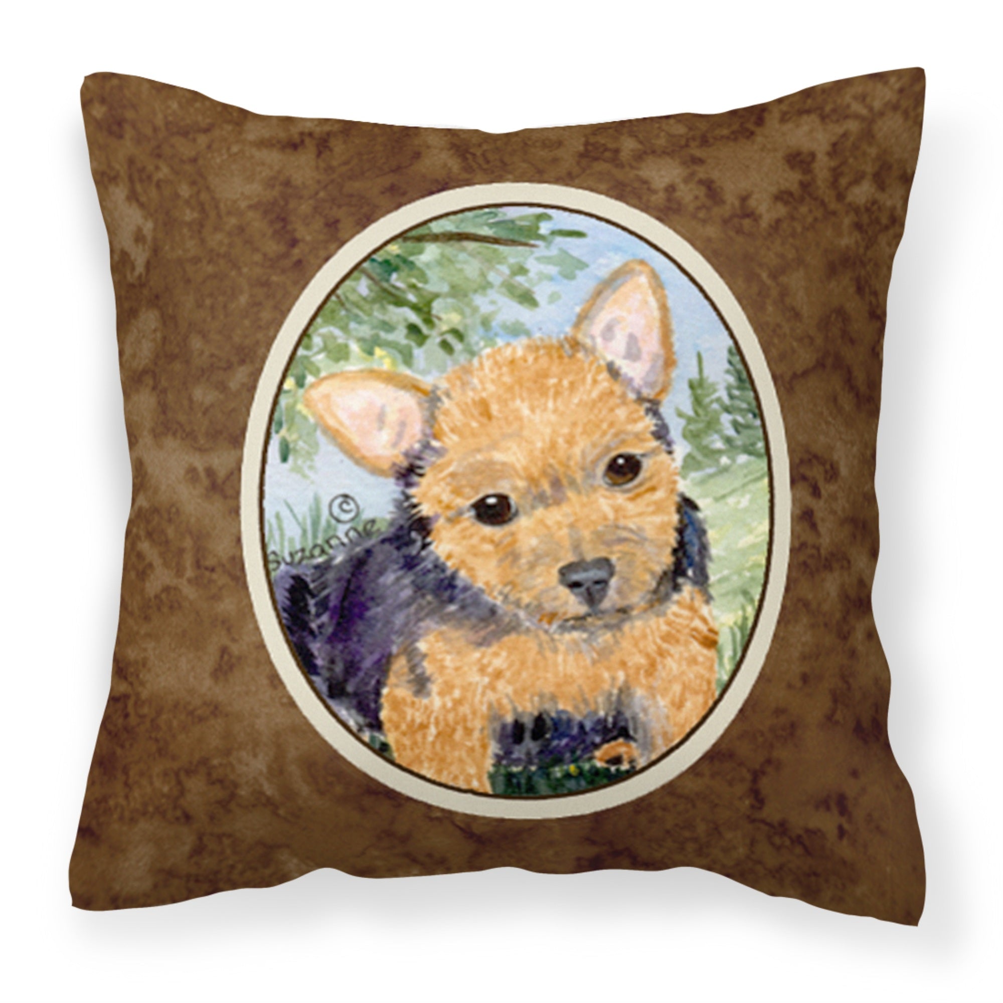 Carolines Treasures SS8936PW1414 Norwich Terrier Decorative Canvas Fabric Pillow, Large, Multicolor