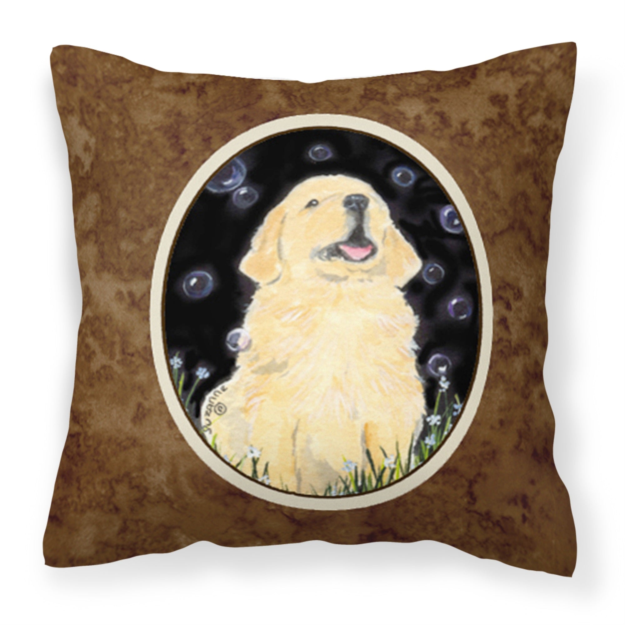 Carolines Treasures SS8939PW1414 Golden Retriever Decorative Canvas Fabric Pillow, Large, Multicolor