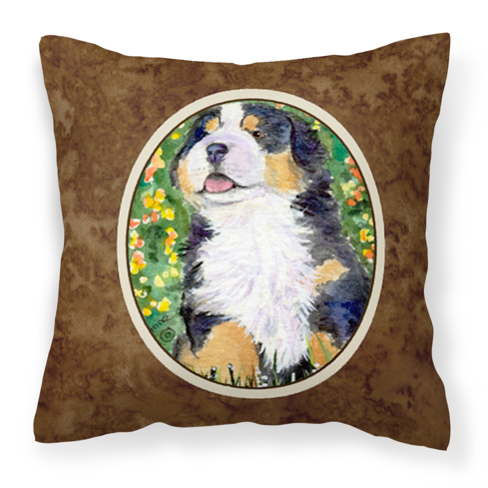 Carolines Treasures SS8955PW1414 Bernese Mountain Dog Decorative Canvas Fabric Pillow, Large, Multicolor