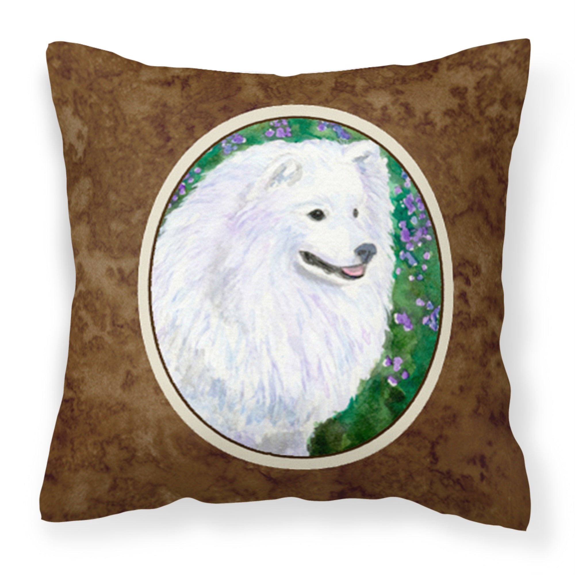 Carolines Treasures SS8965PW1414 American Eskimo Decorative Canvas Fabric Pillow, Large, Multicolor
