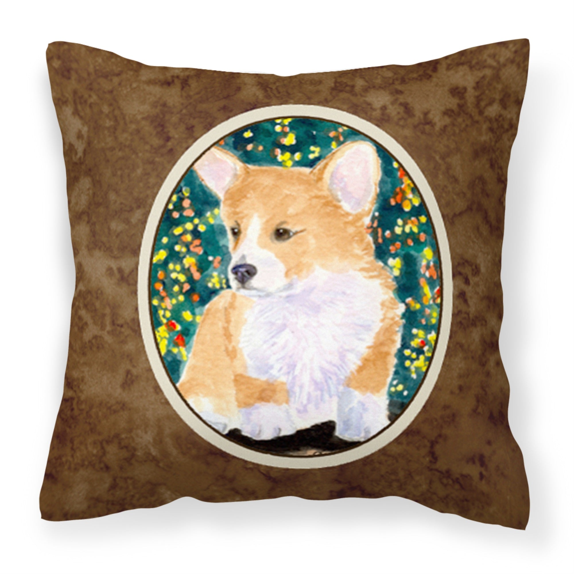 Carolines Treasures SS8967PW1414 Corgi Decorative Canvas Fabric Pillow, Large, Multicolor