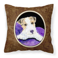 Carolines Treasures SS8971PW1414 Fox Terrier Decorative Canvas Fabric Pillow, Large, Multicolor