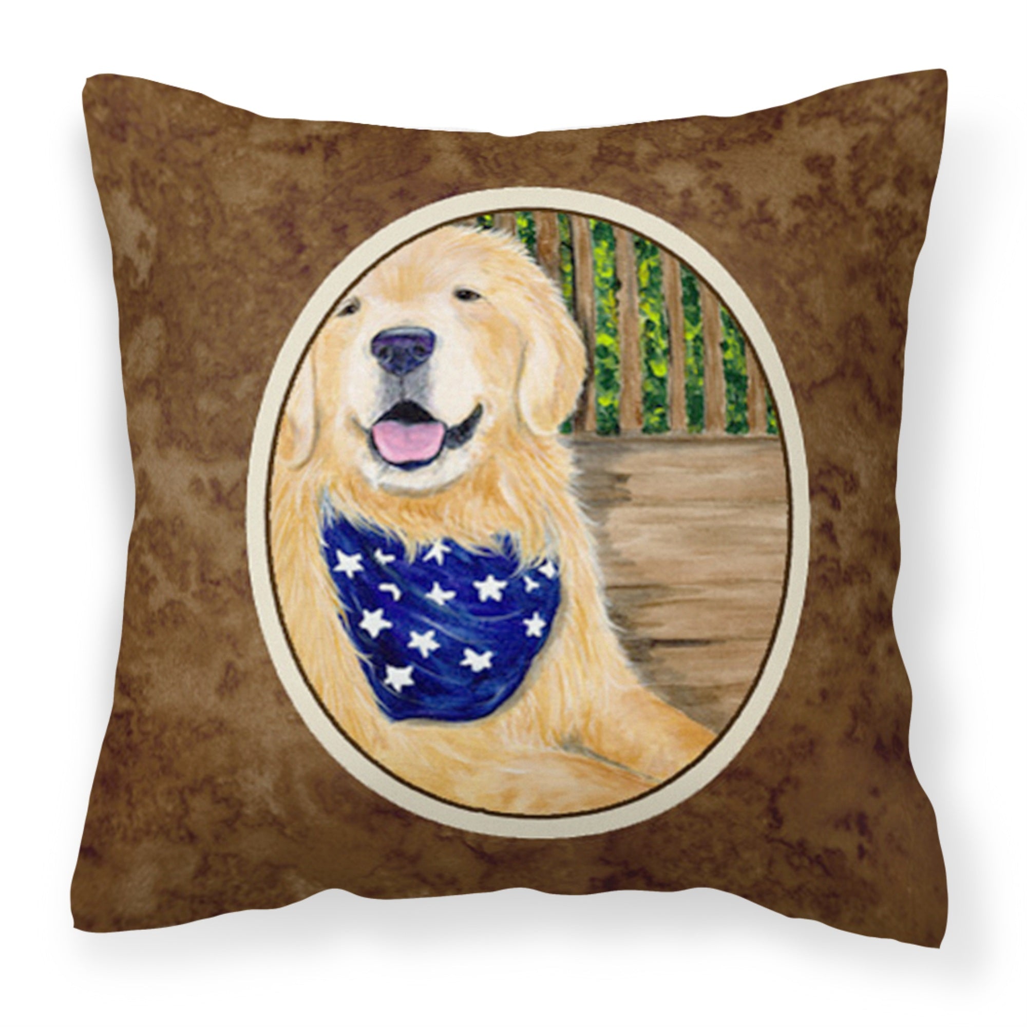 Carolines Treasures SS8972PW1414 Golden Retriever Decorative Canvas Fabric Pillow, Large, Multicolor