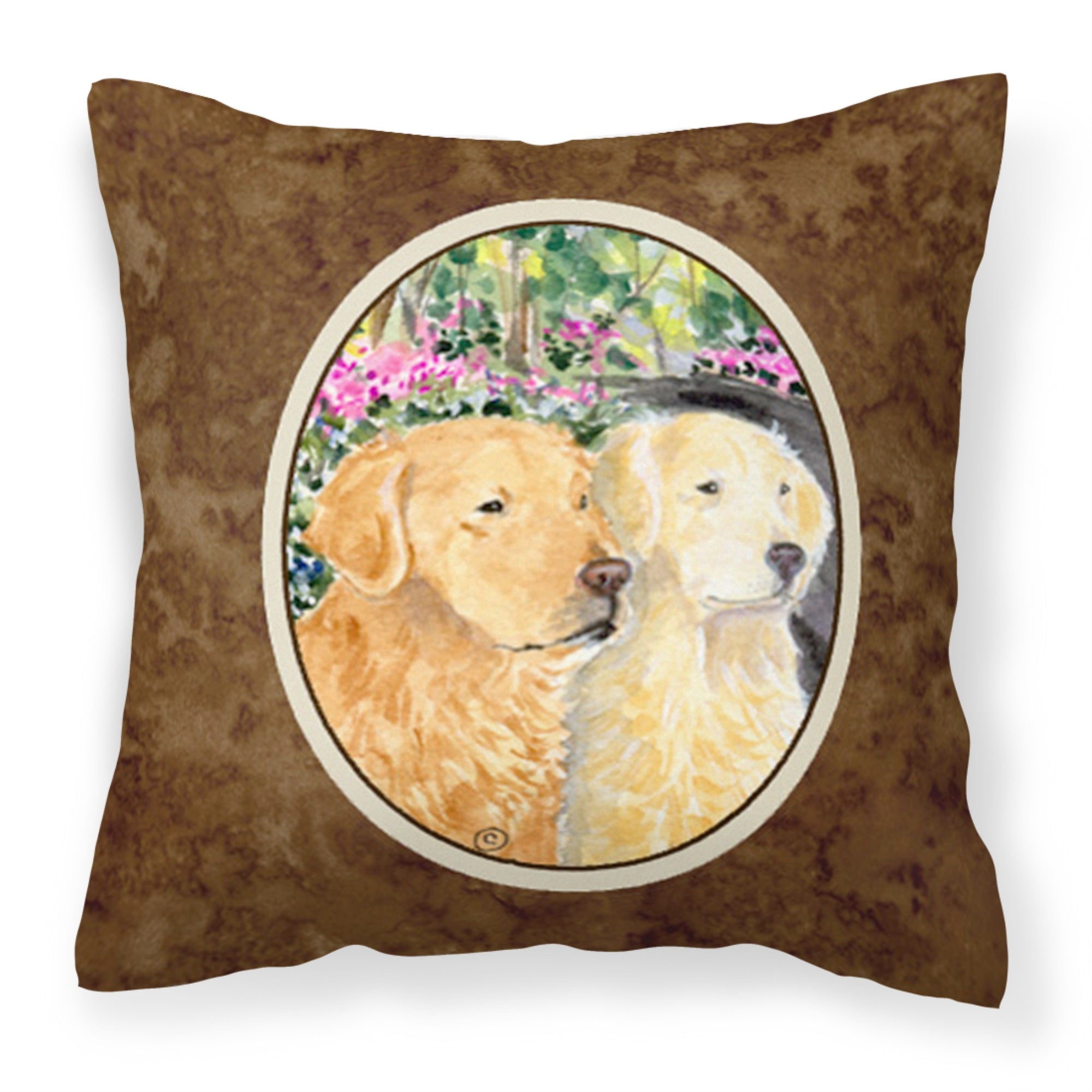 Carolines Treasures SS8974PW1414 Golden Retriever Decorative Canvas Fabric Pillow, Large, Multicolor