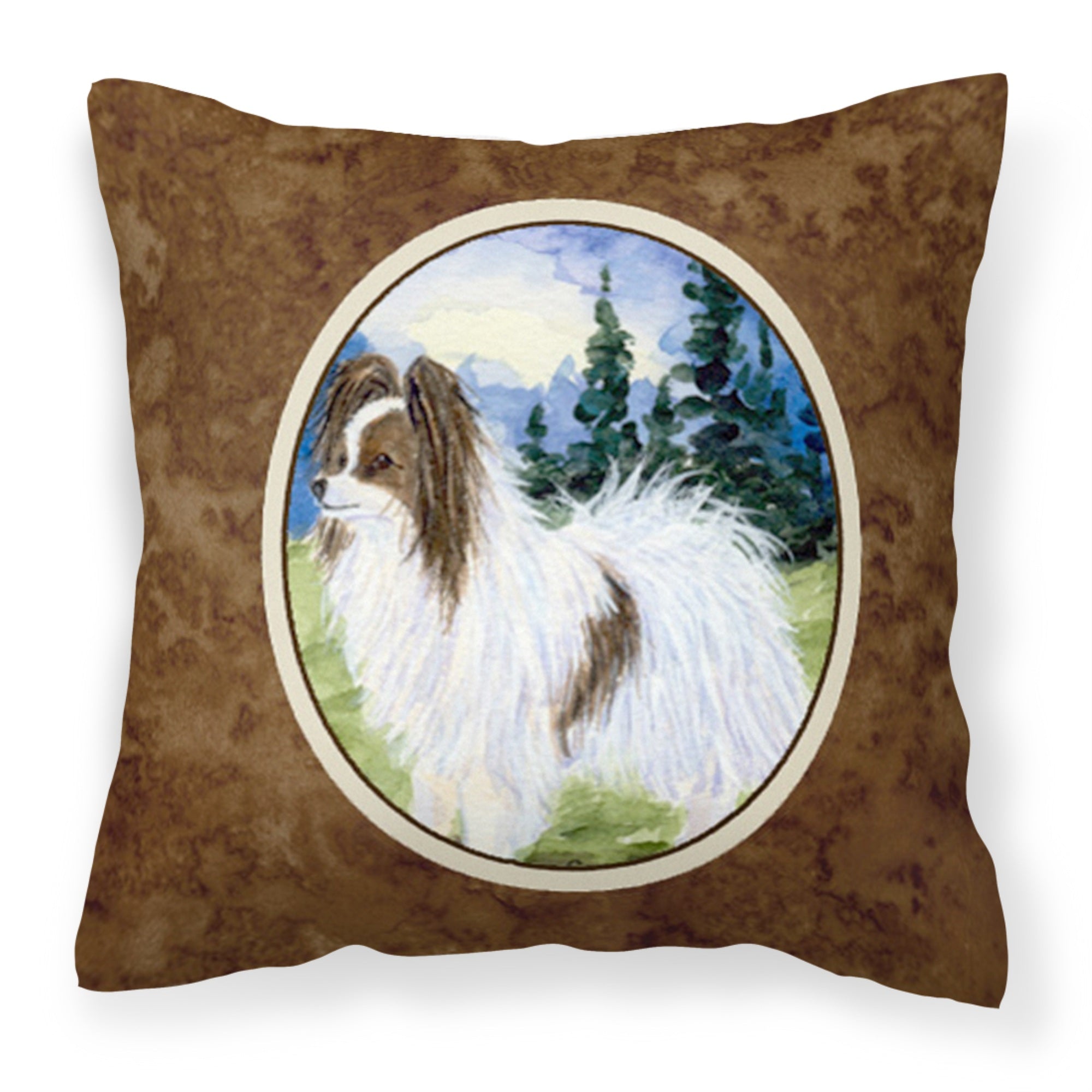 Carolines Treasures SS8975PW1414 Papillon Decorative Canvas Fabric Pillow, Large, Multicolor