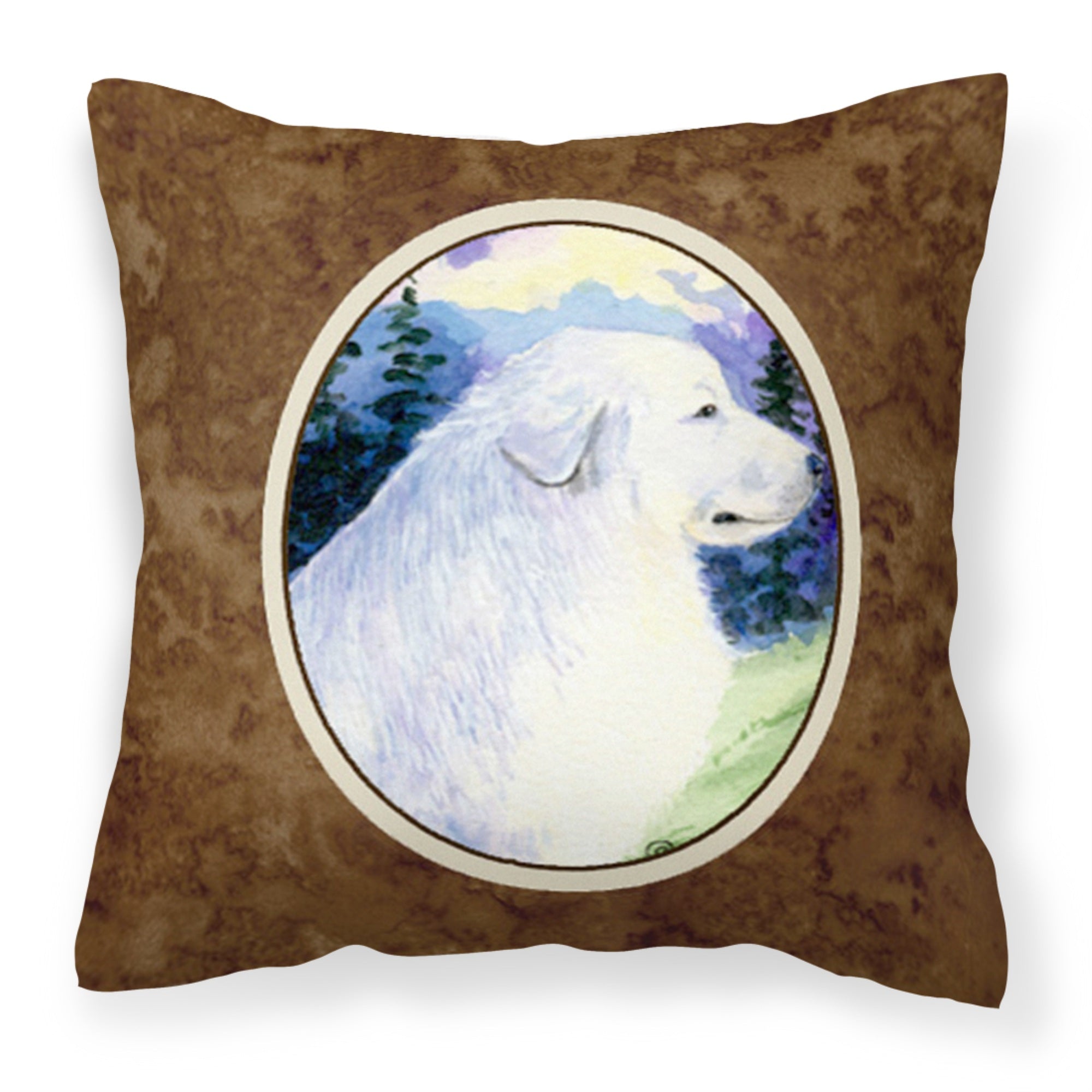 Carolines Treasures SS8980PW1414 Great Pyrenees Decorative Canvas Fabric Pillow, Large, Multicolor