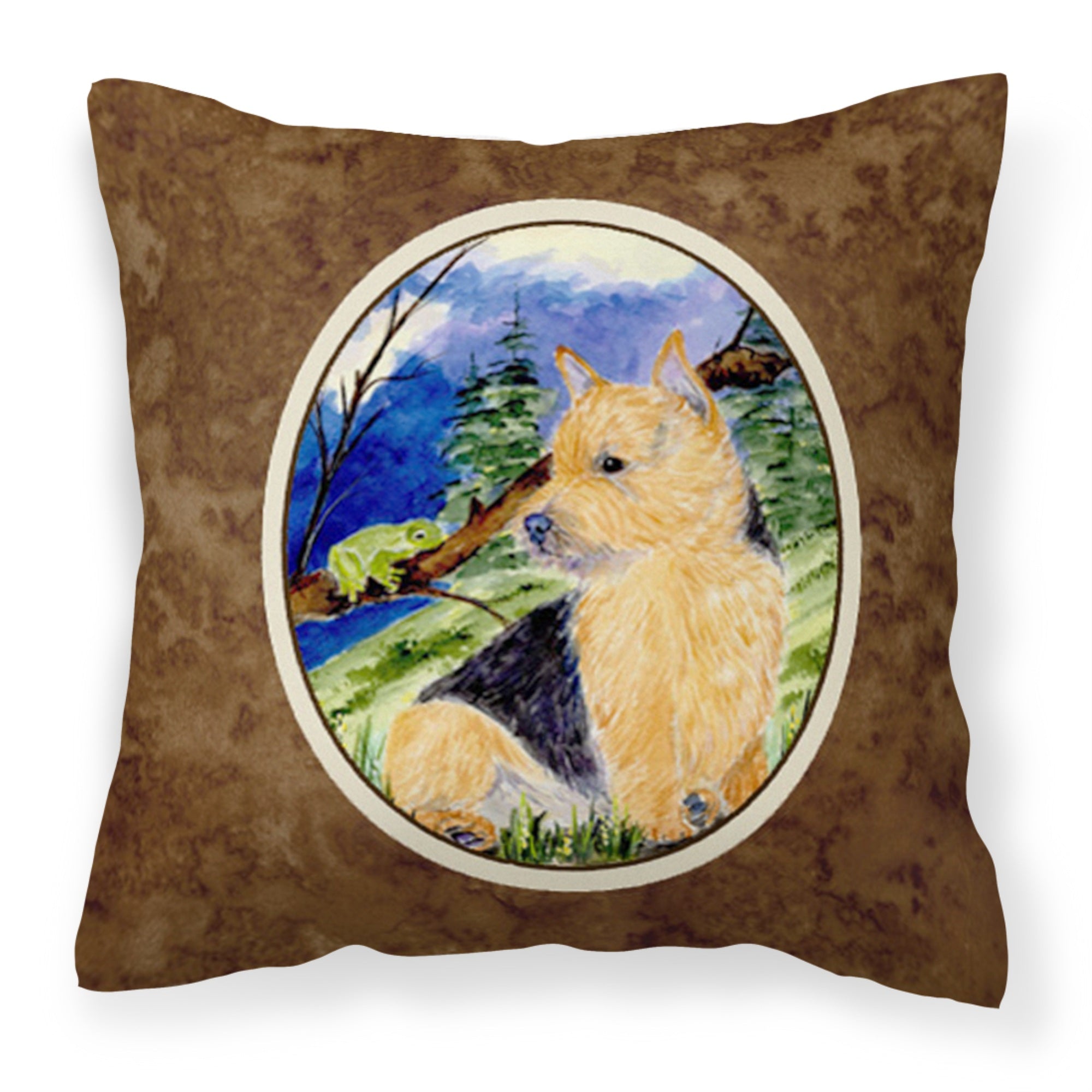 Carolines Treasures SS8984PW1414 Norwich Terrier Decorative Canvas Fabric Pillow, Large, Multicolor