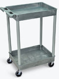 Luxor 2 Shelf Gray Tub Cart