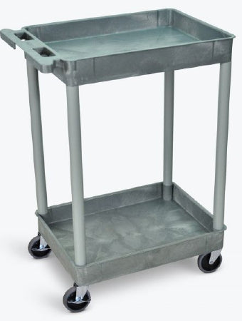 Luxor 2 Shelf Gray Tub Cart