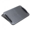 FR-4P Ergonomic Foot Rest with Massage Function, Adjustable 3 Angles, Black Color