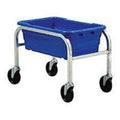 Tub Rack, mobile, 60 lb. weight capacity per bin, end loading, holds (1) TUB2516-8 blue tubs (included), welded aluminum constru