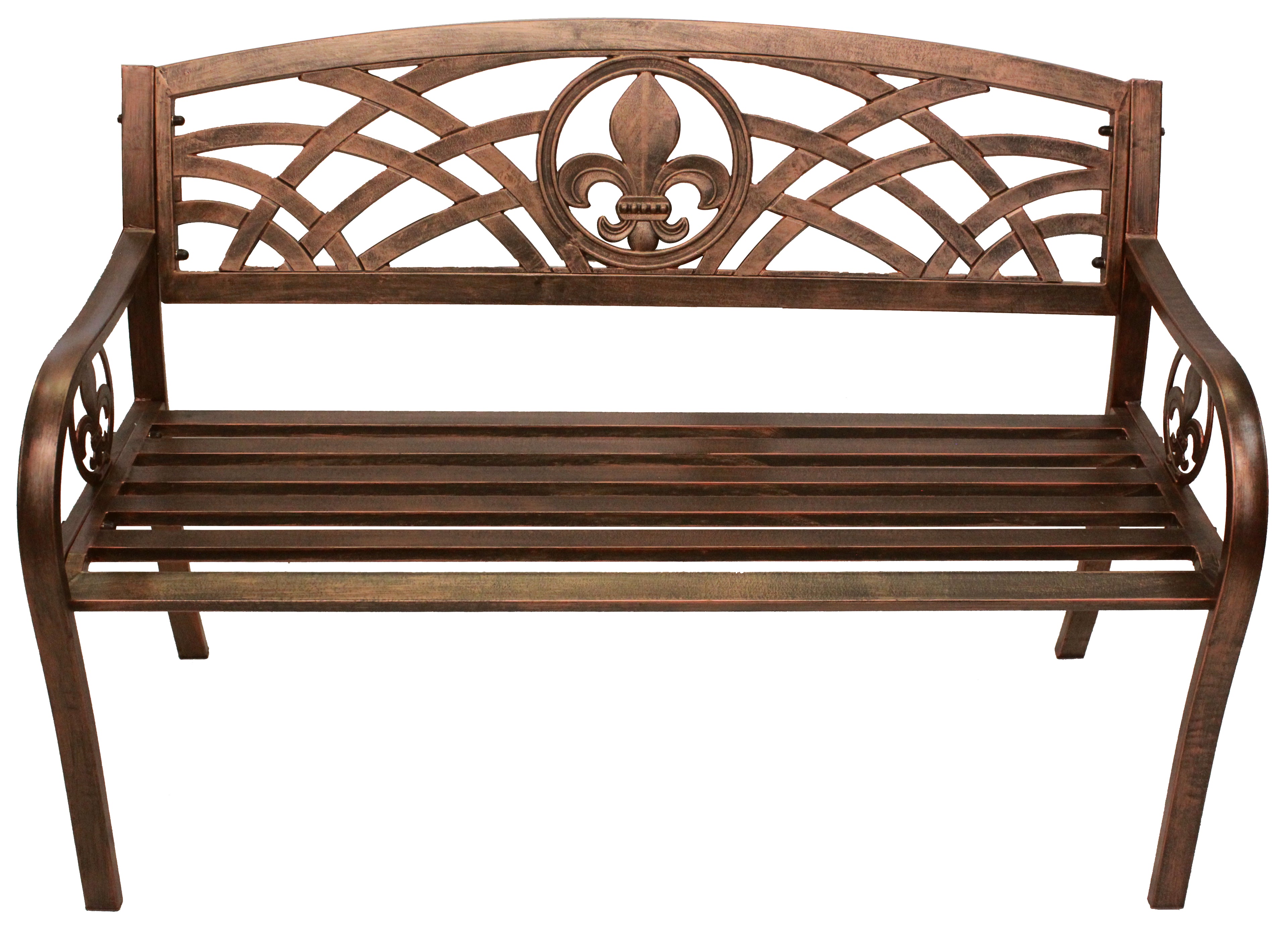 Leigh Country Metal Bench -Welcome Black & Gold
