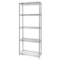 Wire Shelving Starter Kit, 36W x 14D x 86H, 600 - 800 lb. capacity, includes (5) wire shelves and (4) posts, 304 stainless steel