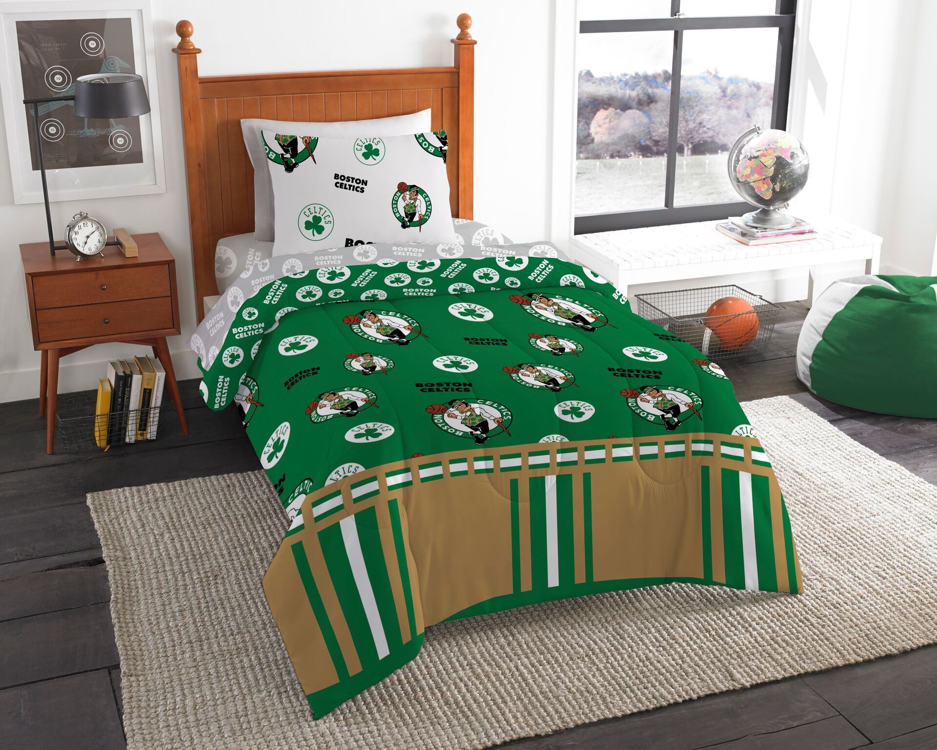 celtics OFFIcIAL NBA Twin Bed In Bag Set(D0102H94M9g)