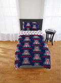 Arizona Wildcats Twin Rotary Bed In a Bag Set(D0102H94Vc7)