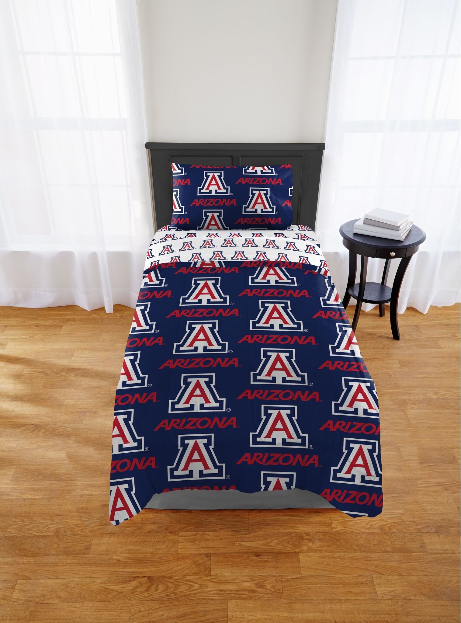 Arizona Wildcats Twin Rotary Bed In a Bag Set(D0102H94Vc7)