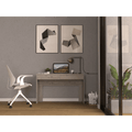DEPOT E-SHOP Acanto 2 Drawer Writing Computer Desk, Light Gray