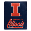 Illinois OFFIcIAL NcAA Signature Raschel Throw Blanket(D0102HX6Y28)