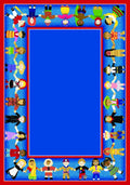 Joy Carpets 1622C Children of Many Cultures 5 ft.4 in. x 7 ft.8 in.  WearOn Nylon Machine Tufted- Cut Pile Educational Rug